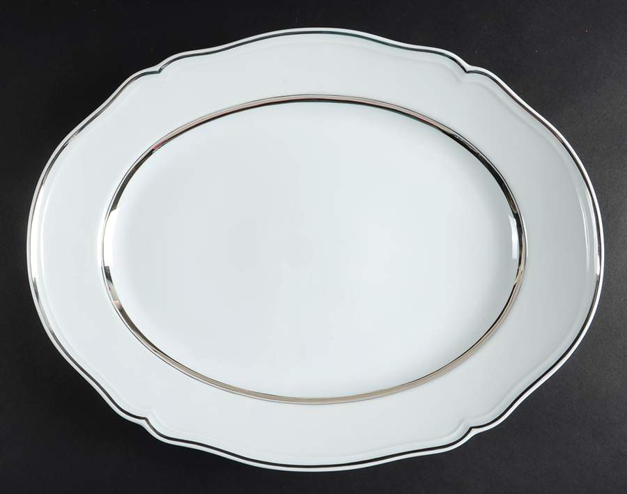 Pure White 15" Oval Serving Platter by Ginori 1735-1