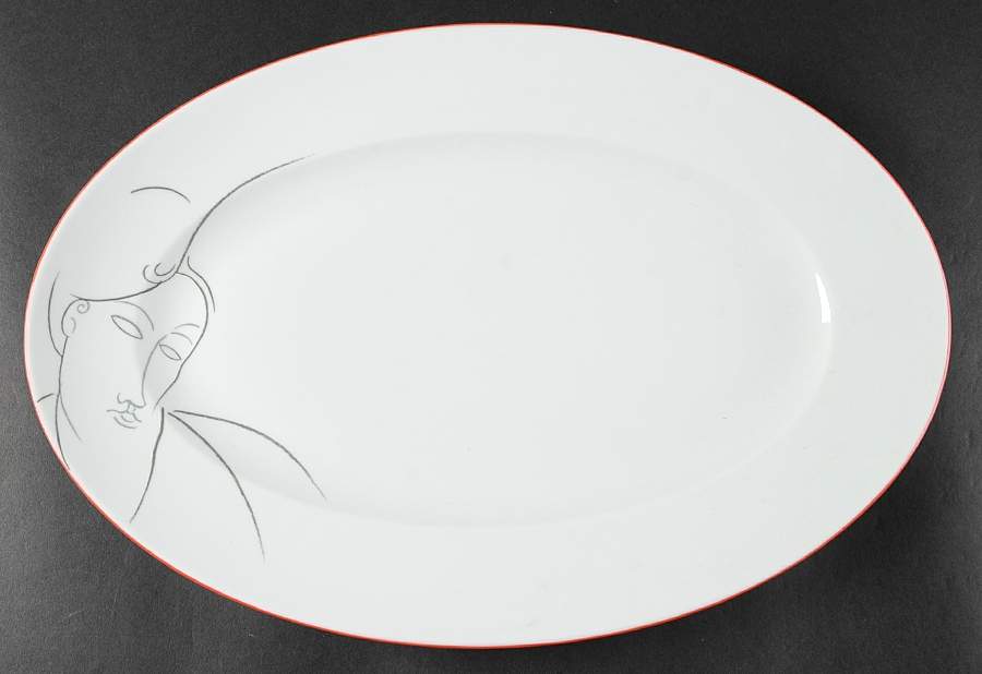 Gente Di Montparnasse 15" Oval Serving Platter by Ginori 1735-1