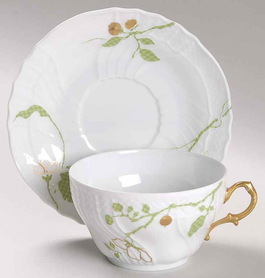 April Flat Cup & Saucer Set by Ginori 1735-1