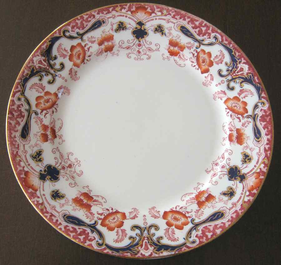 Nelson Red and Blue Dinner Plate by Grimwades (England)-1
