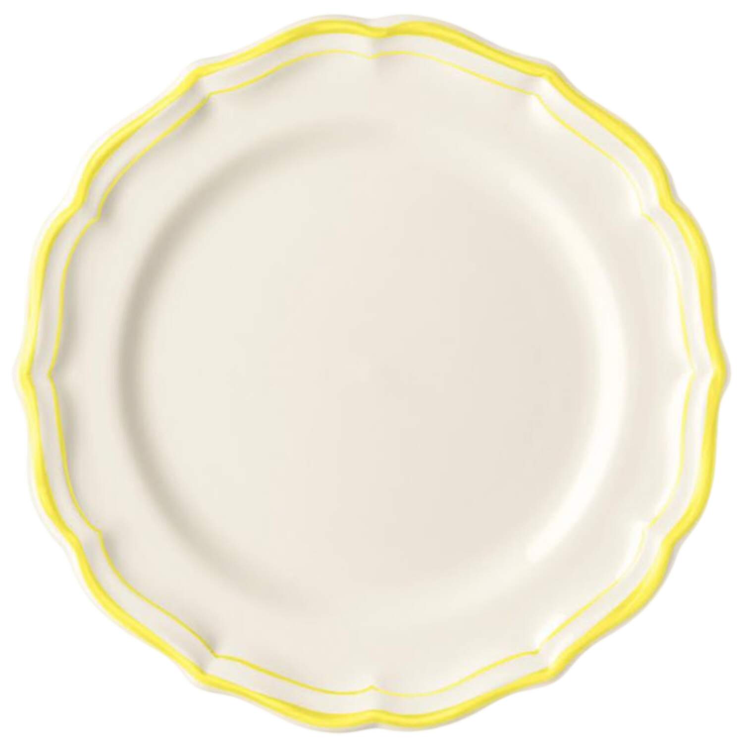 Filets Citron (Lemon Yellow) Salad/Dessert Plate by Faiencerie De Gien-1