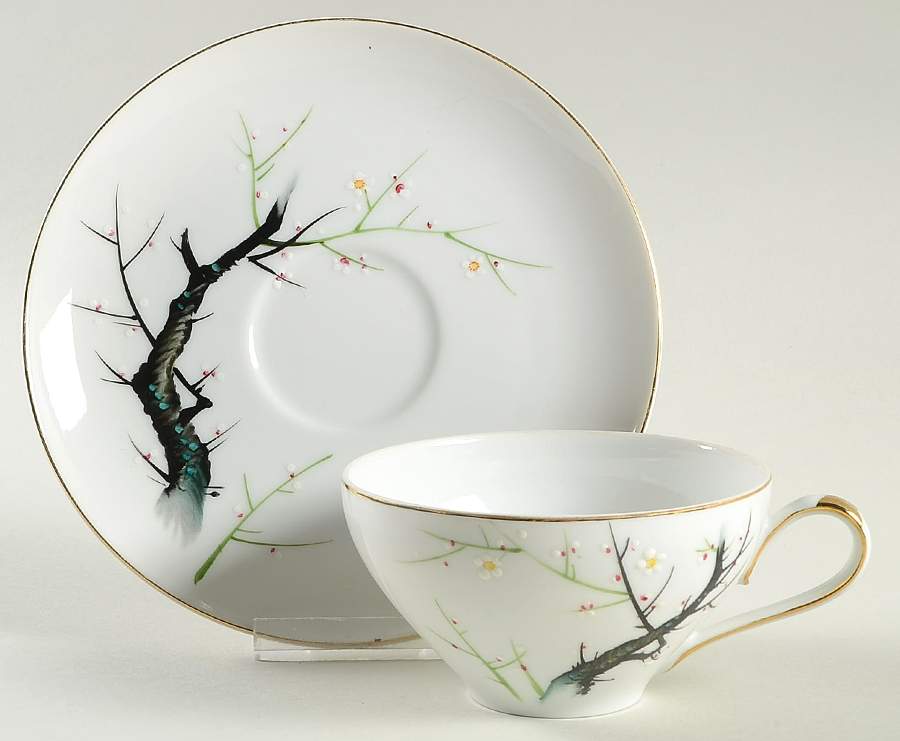 T-1171 Flat Cup & Saucer Set by Gold China-1