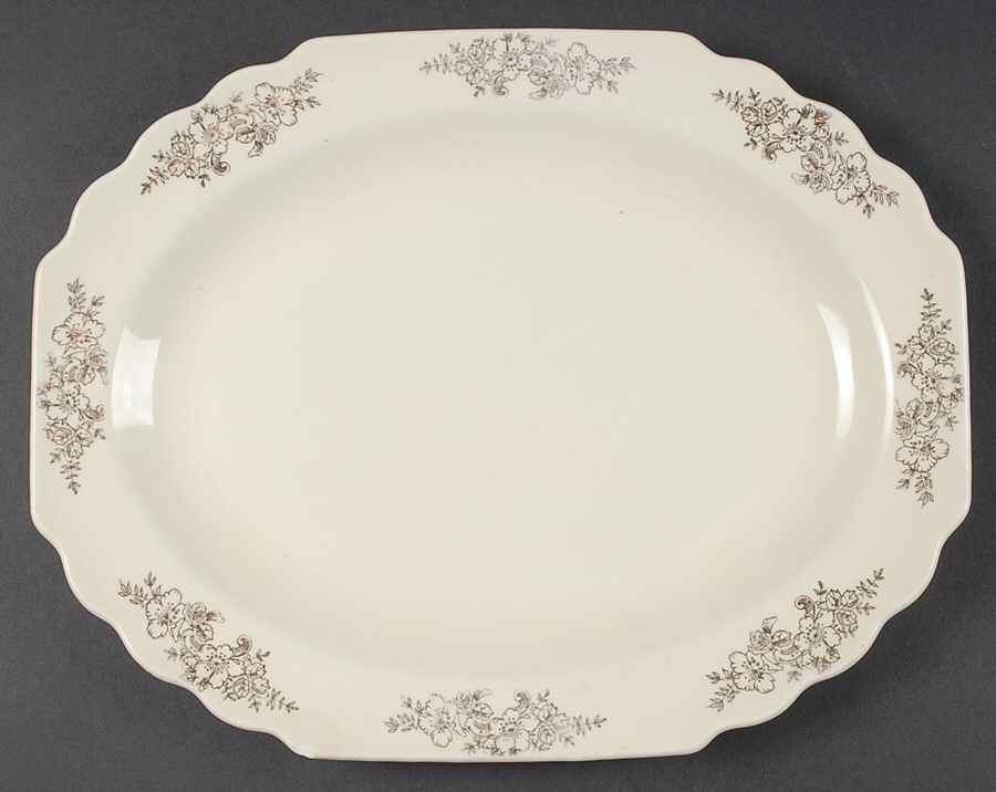 GEO546 13" Oval Serving Platter by WS George-1