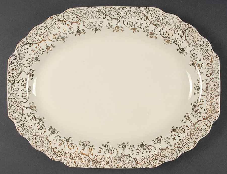 GEO548 12" Oval Serving Platter by WS George-1