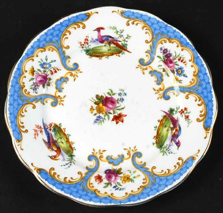 Rutland Blue (Scalloped, Gold Trim) Bread & Butter Plate by Grosvenor-1