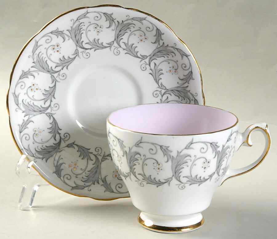 Scroll Footed Cup & Saucer Set by Gladstone-1