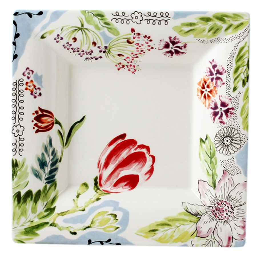 Flora Candy Dish-Square 8" by Faiencerie De Gien-1