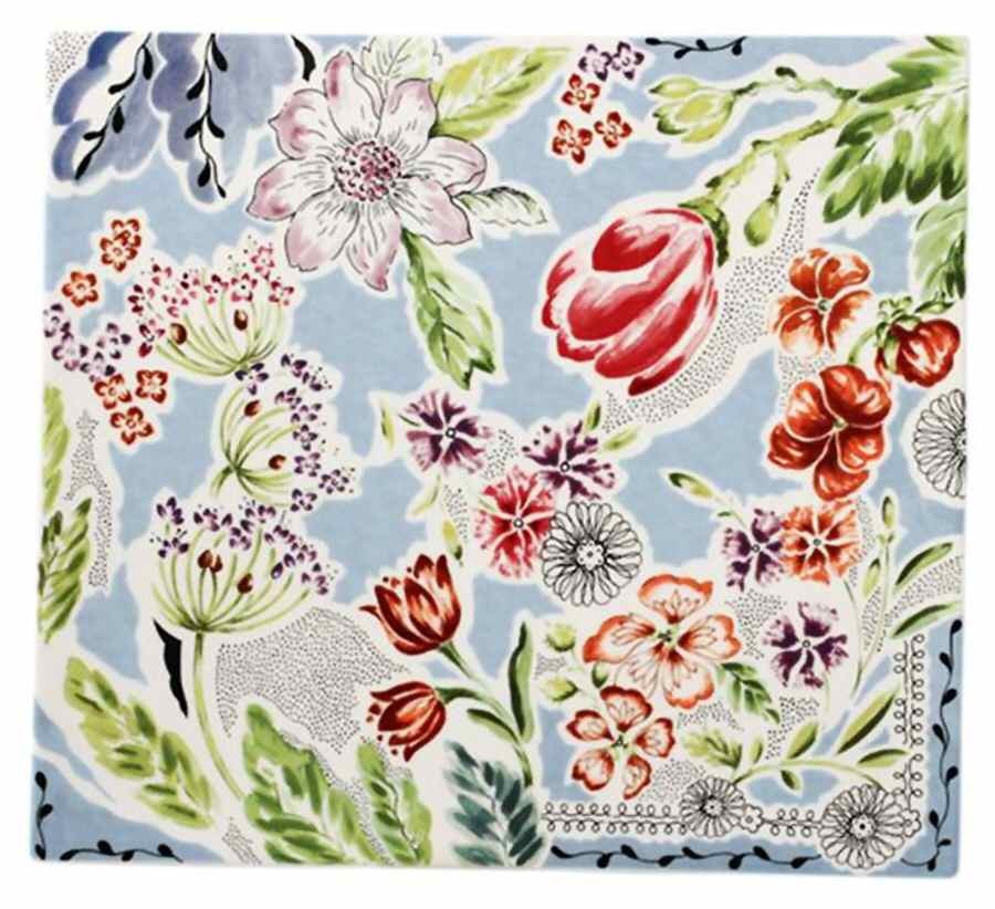 Flora 11" Square Plate by Faiencerie De Gien-1