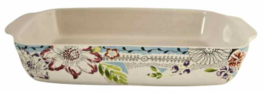 Flora 14" Rectangular Baker by Faiencerie De Gien-1