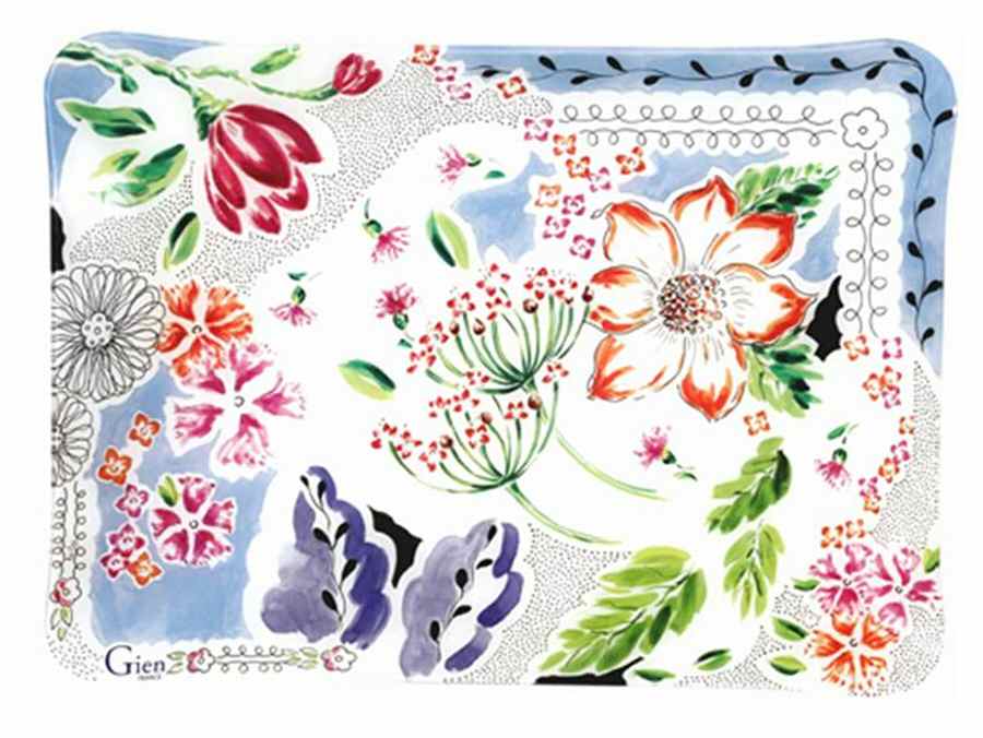 Flora Small Melamine Tray by Faiencerie De Gien-1