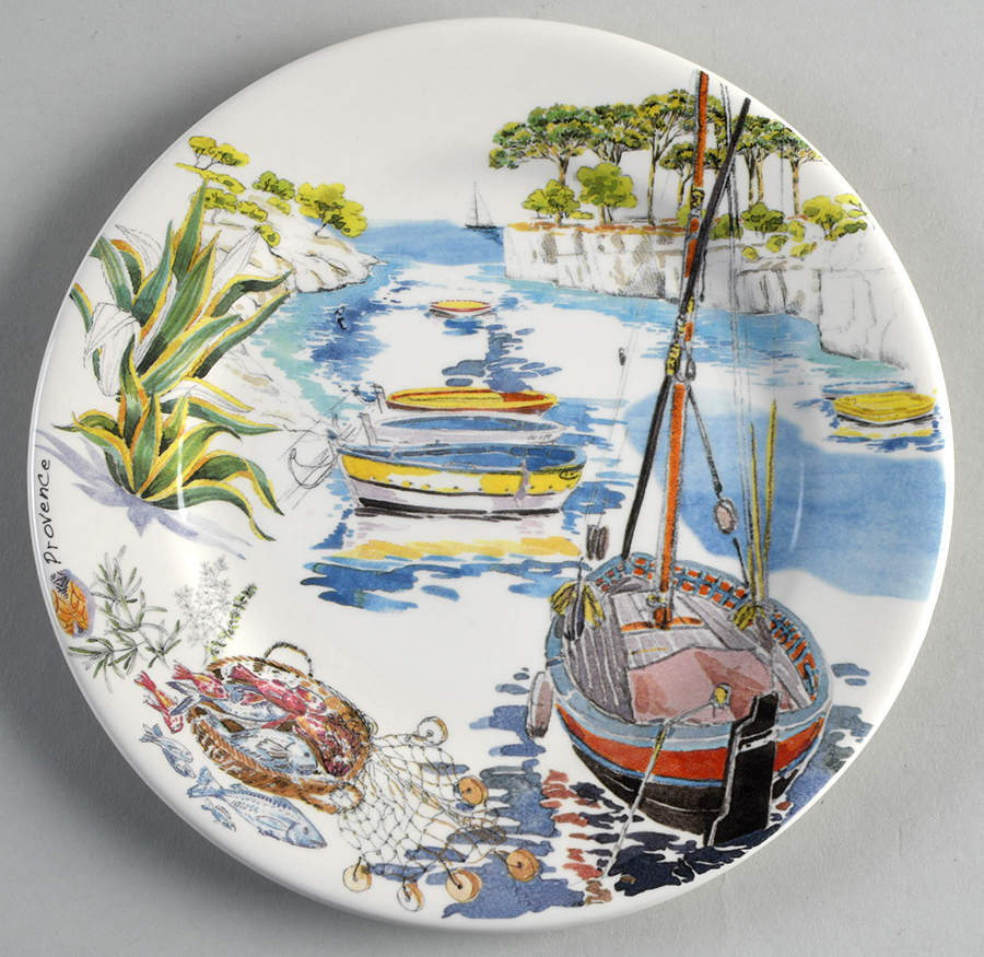 Provence Salad/Dessert Plate by Faiencerie De Gien-1