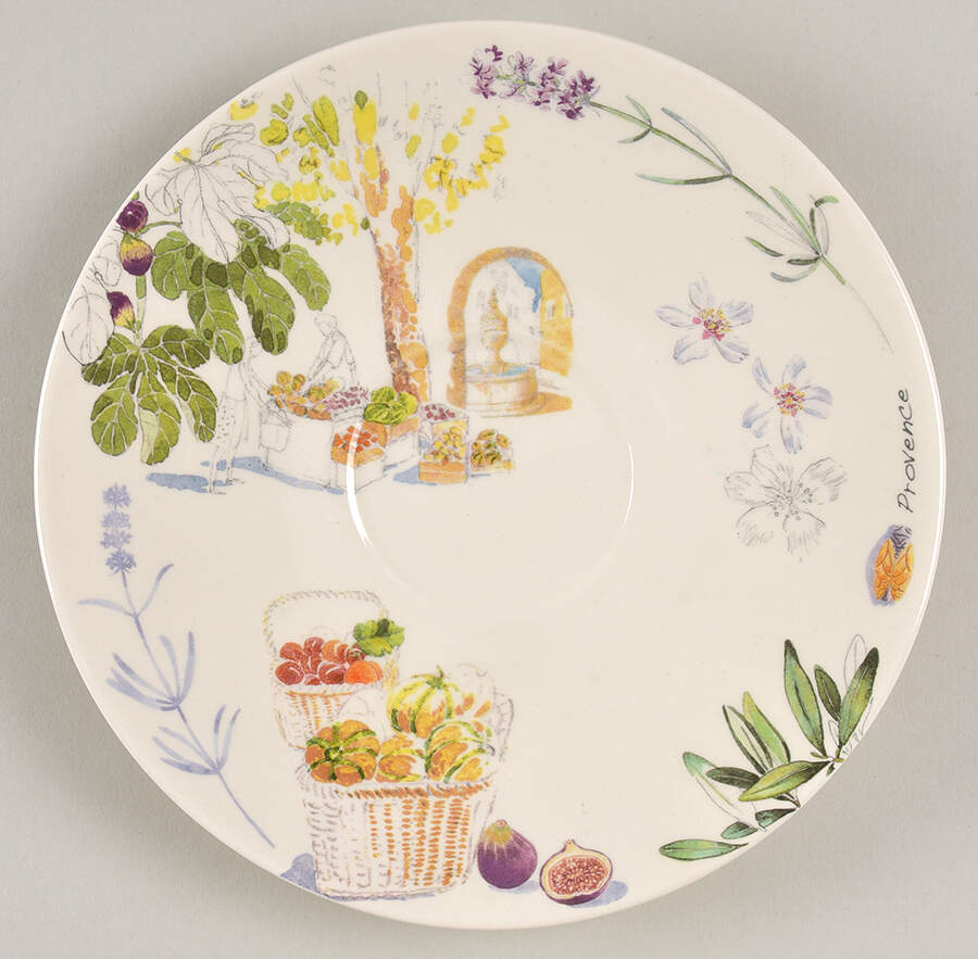 Provence Saucer for Breakfast Cup by Faiencerie De Gien-1