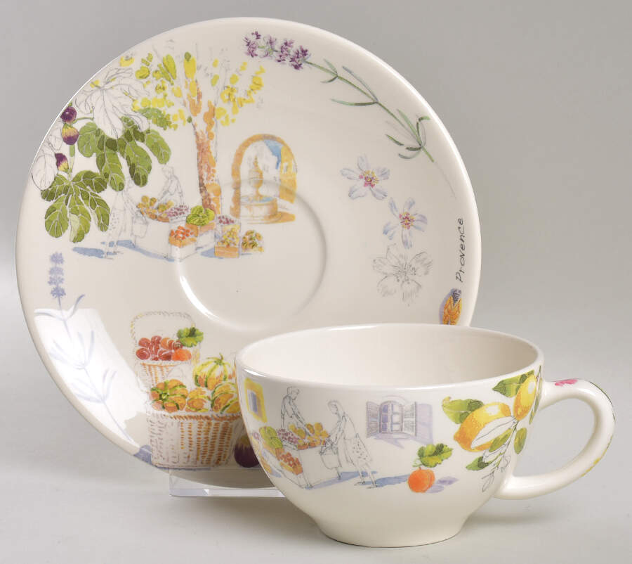 Provence Breakfast Cup & Saucer Set by Faiencerie De Gien-1