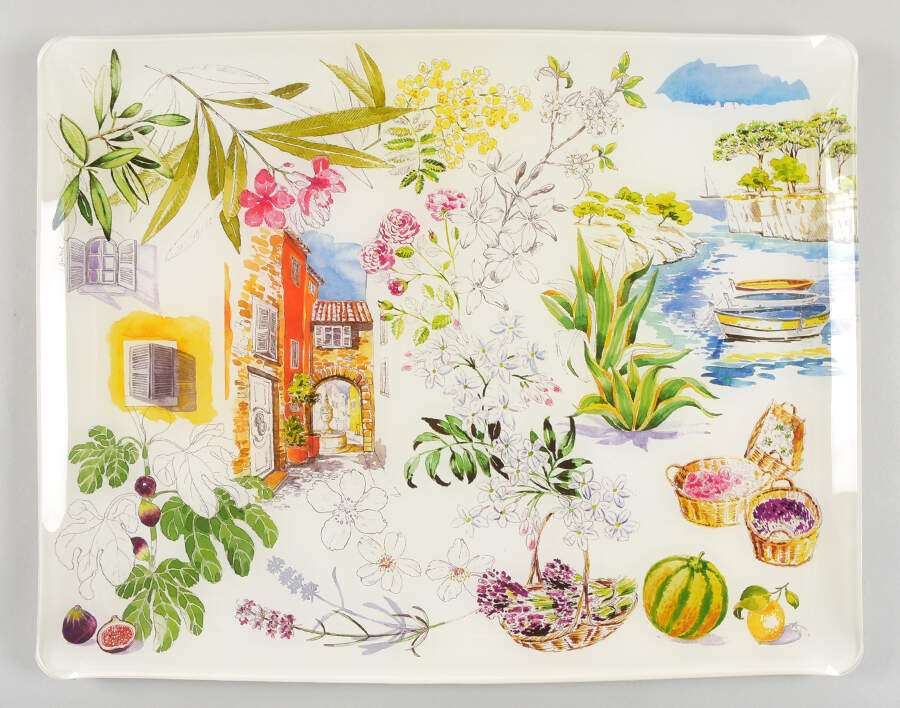 Provence 18" Acrylic Rectangular Tray by Faiencerie De Gien-1