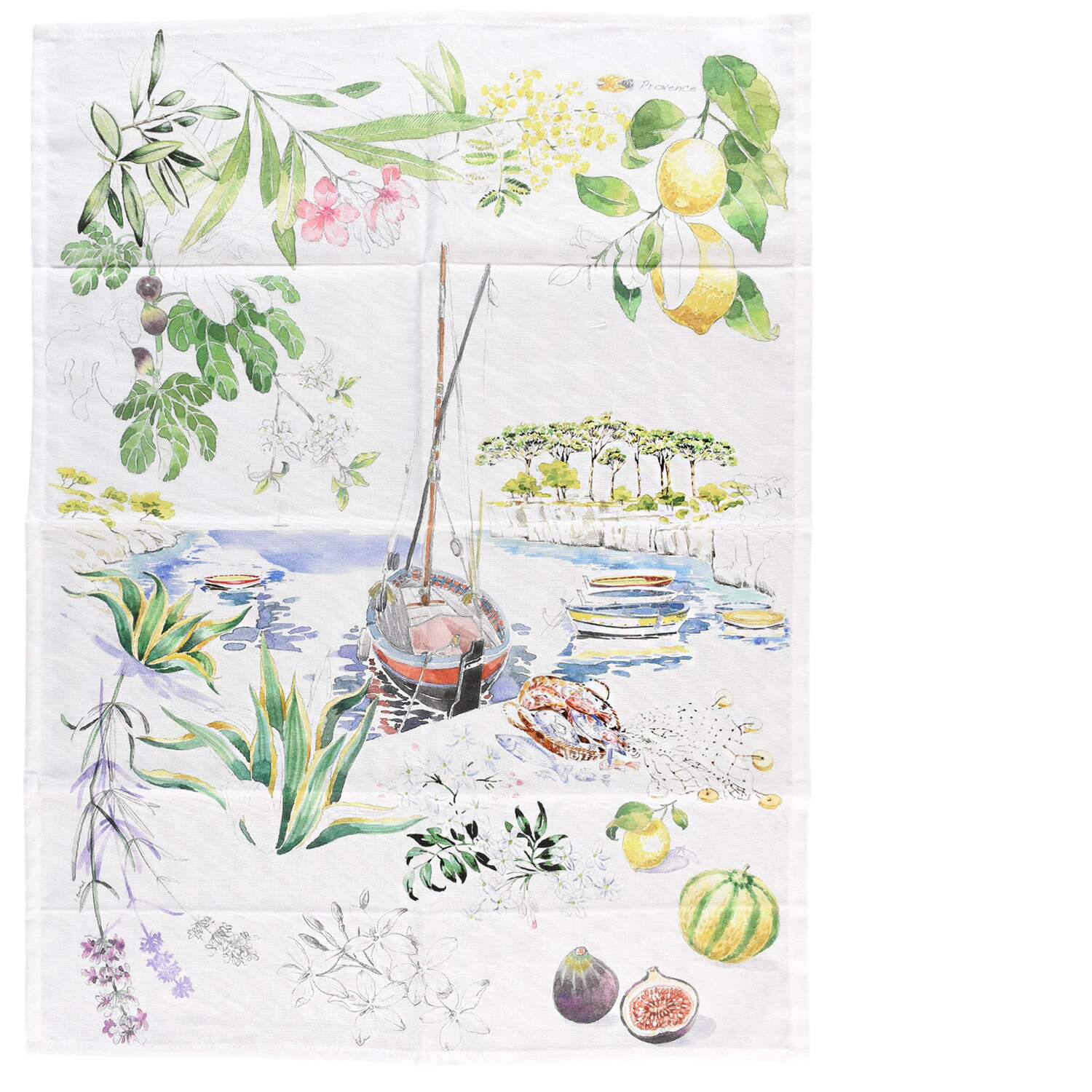 Provence Tea Towel by Faiencerie De Gien-1