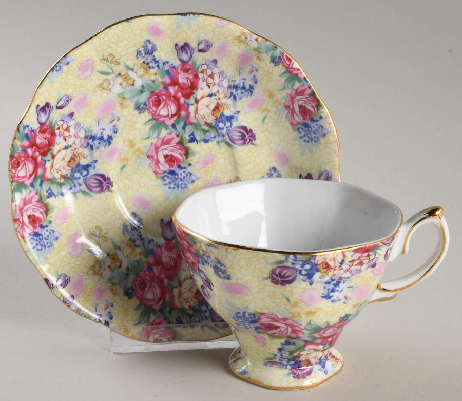 GCC51 Footed Cup & Saucer Set by Godinger-1