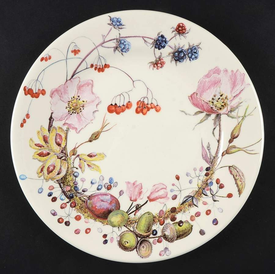 Bouquet Floral Salad/Dessert Plate by Faiencerie De Gien-1