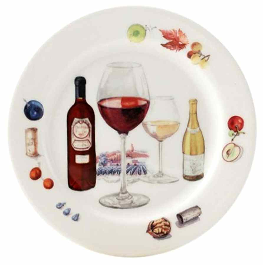 Bouquet Wine Wine Bottle Coaster by Faiencerie De Gien-1