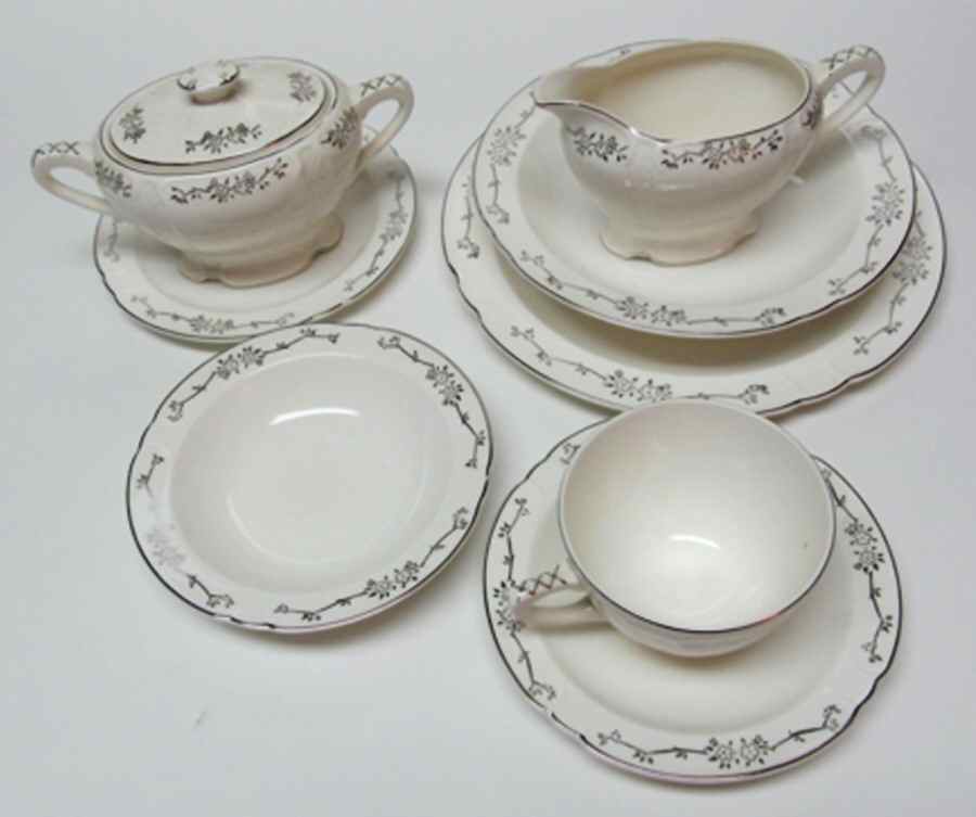 127B Footed Cup & Saucer Set by WS George-1