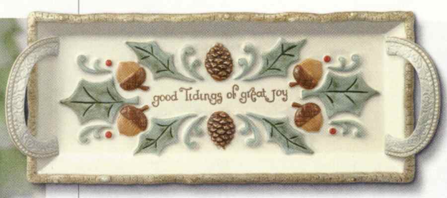 Winter Wilderness 13" Embossed Rectangular Tray by Grasslands Road-1