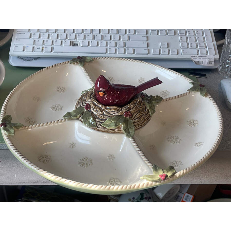 Winter Setting 4 Part Relish with Center Lid by Grasslands Road-1