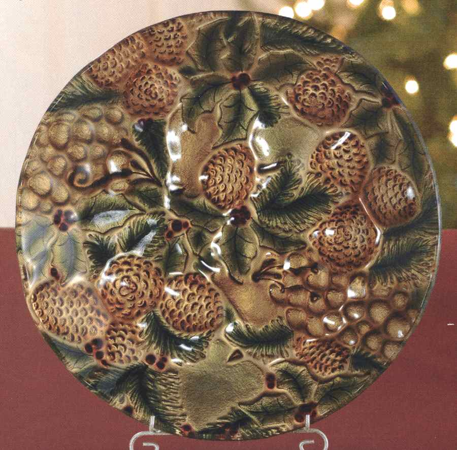 Winter Setting 13" Round Platter by Grasslands Road-1