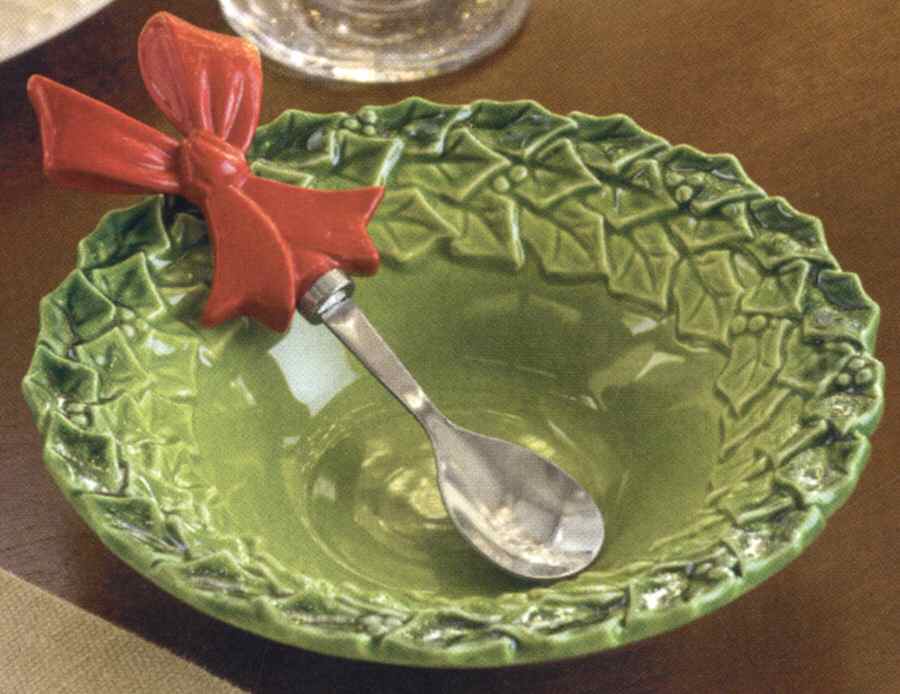 Winterbloom Figural Dip Bowl W/Spoon by Grasslands Road-1