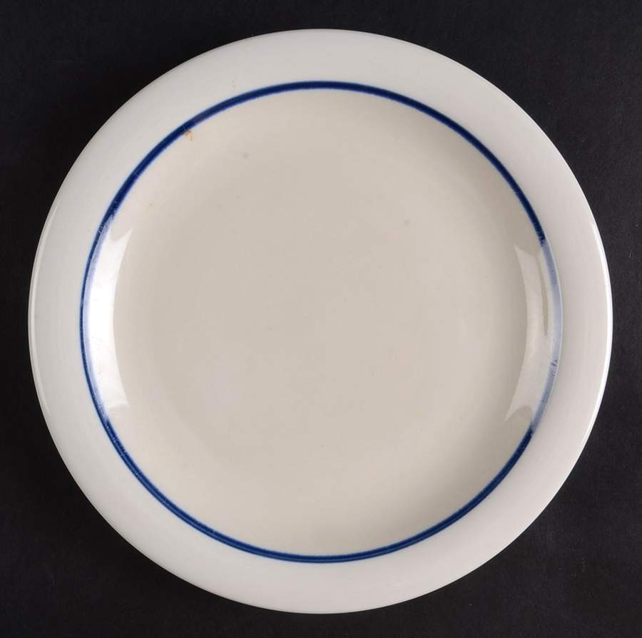 Casualware White Rim Blue Salad Plate by Gibson Designs-1