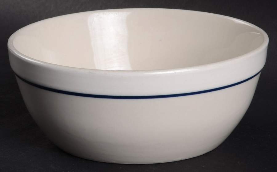 Casualware White Rim Blue Soup/Cereal Bowl by Gibson Designs-1