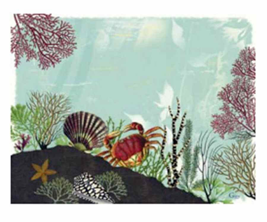 Ocean 12" Acrylic Rectangular Tray by Faiencerie De Gien-1