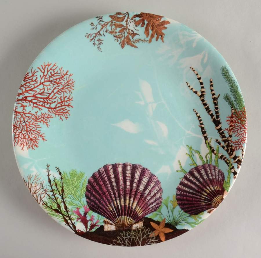 Ocean Dinner Plate by Faiencerie De Gien-1