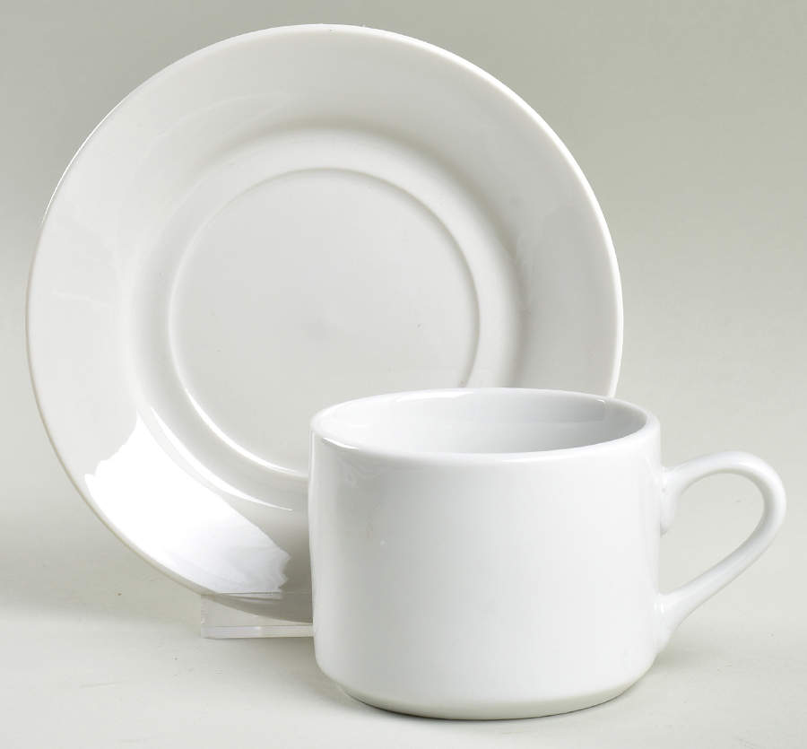 Rosendal Flat Cup & Saucer Set by Gibson Designs-1