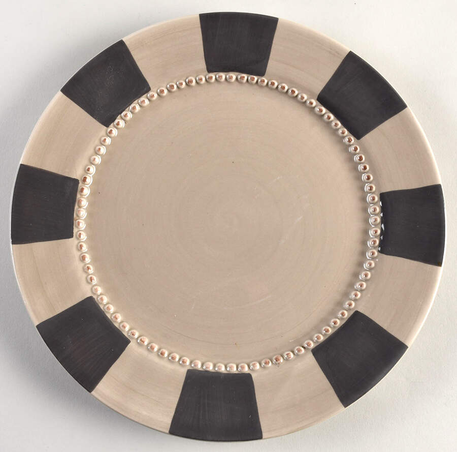 Striped Dinner Plate by GG Collection-1