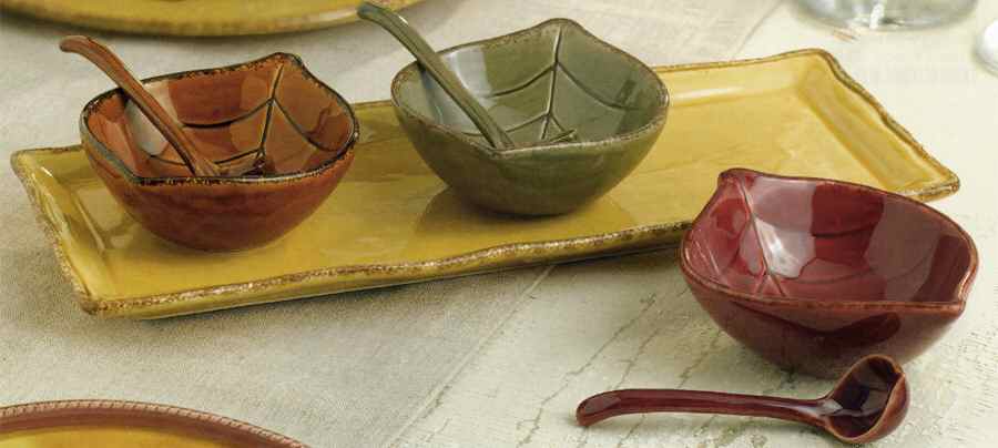 Home Again Condiment Set - Set of 3 Motif Bowls with Tray by Grasslands Road-1