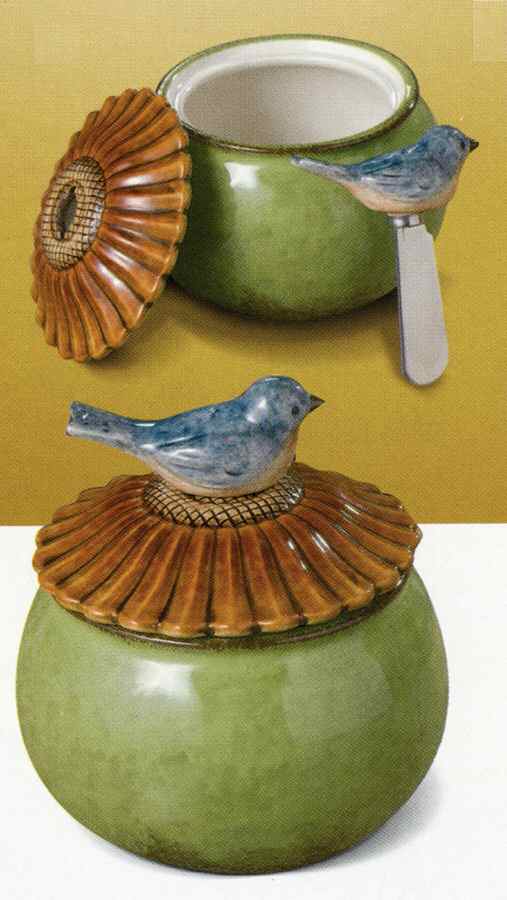 Indian Summer Dip Bowl & Lid with Spreader Set by Grasslands Road-1