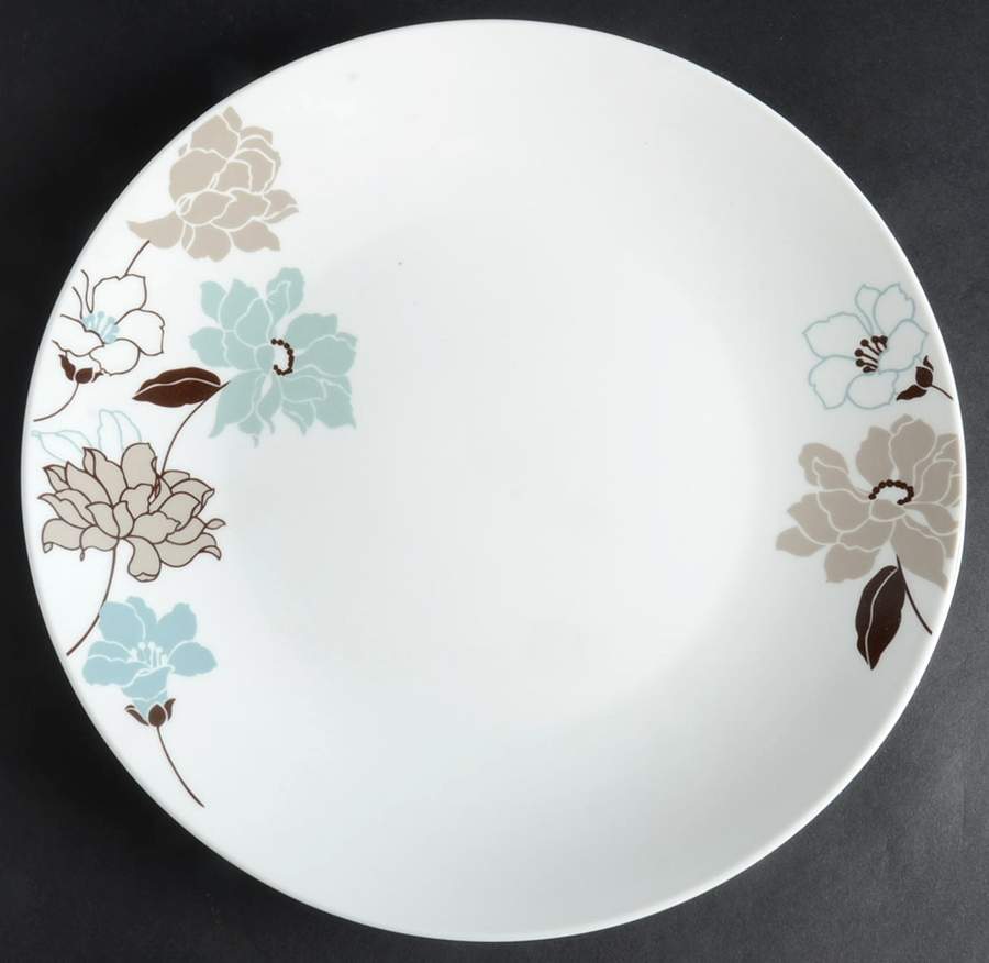 Floral Shadow Dinner Plate by Gibson Designs-1