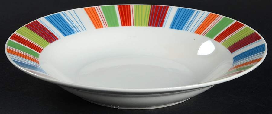 Veranda Stripes Soup/Cereal Bowl by Gibson Designs-1