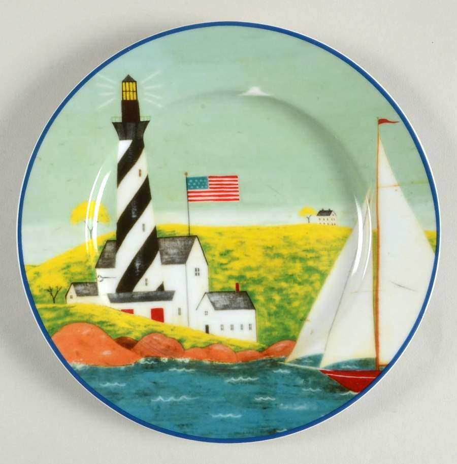 Coastal Breeze Salad Plate by Gibson Designs-1
