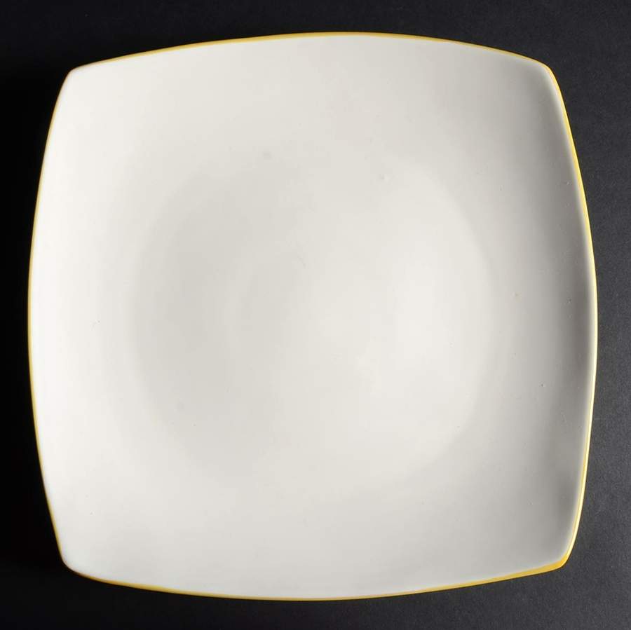 Soho Lounge Two Tone Yellow Dinner Plate by Gibson Designs-1