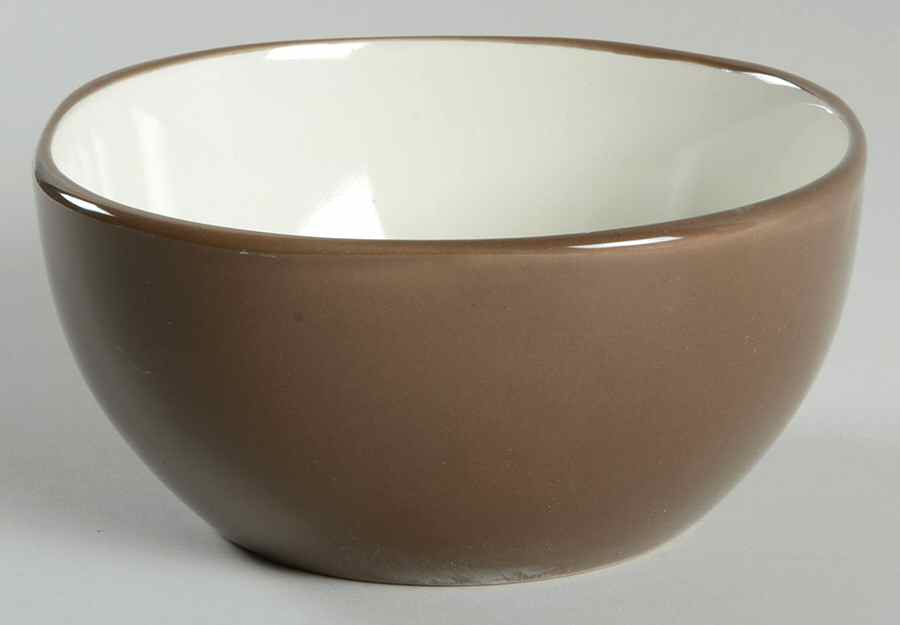 Soho Lounge Two Tone Brown Soup/Cereal Bowl by Gibson Designs-1