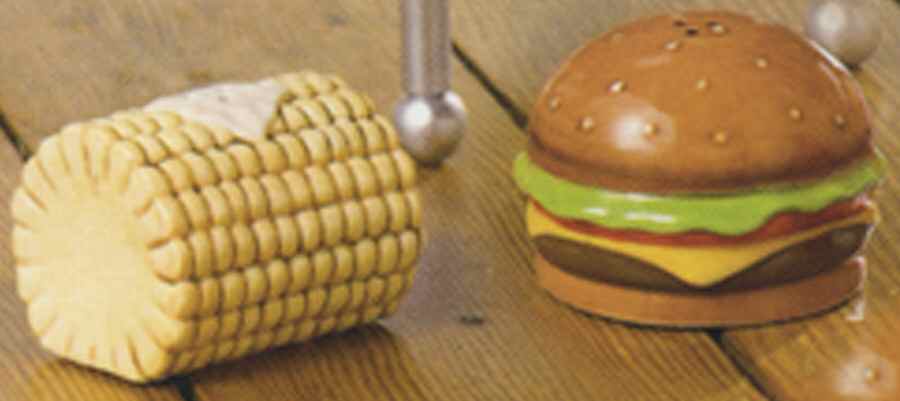 Backyard Bbq Figural Salt and Pepper by Grasslands Road-1