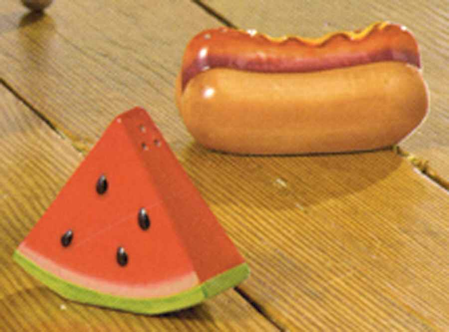 Backyard Bbq Figural Salt and Pepper by Grasslands Road-1