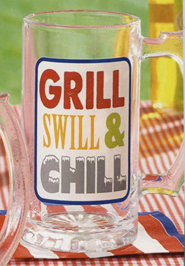 Backyard Bbq Glassware Beer Stein by Grasslands Road-1