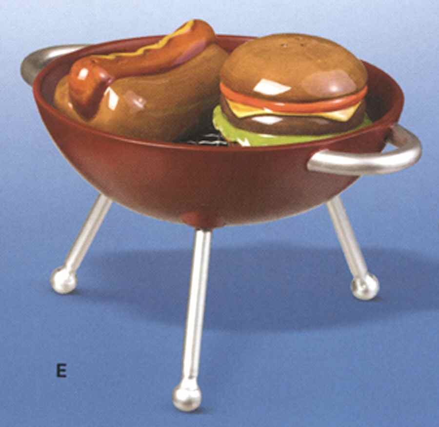 Backyard Bbq Figural Salt & Pepper Set by Grasslands Road-1