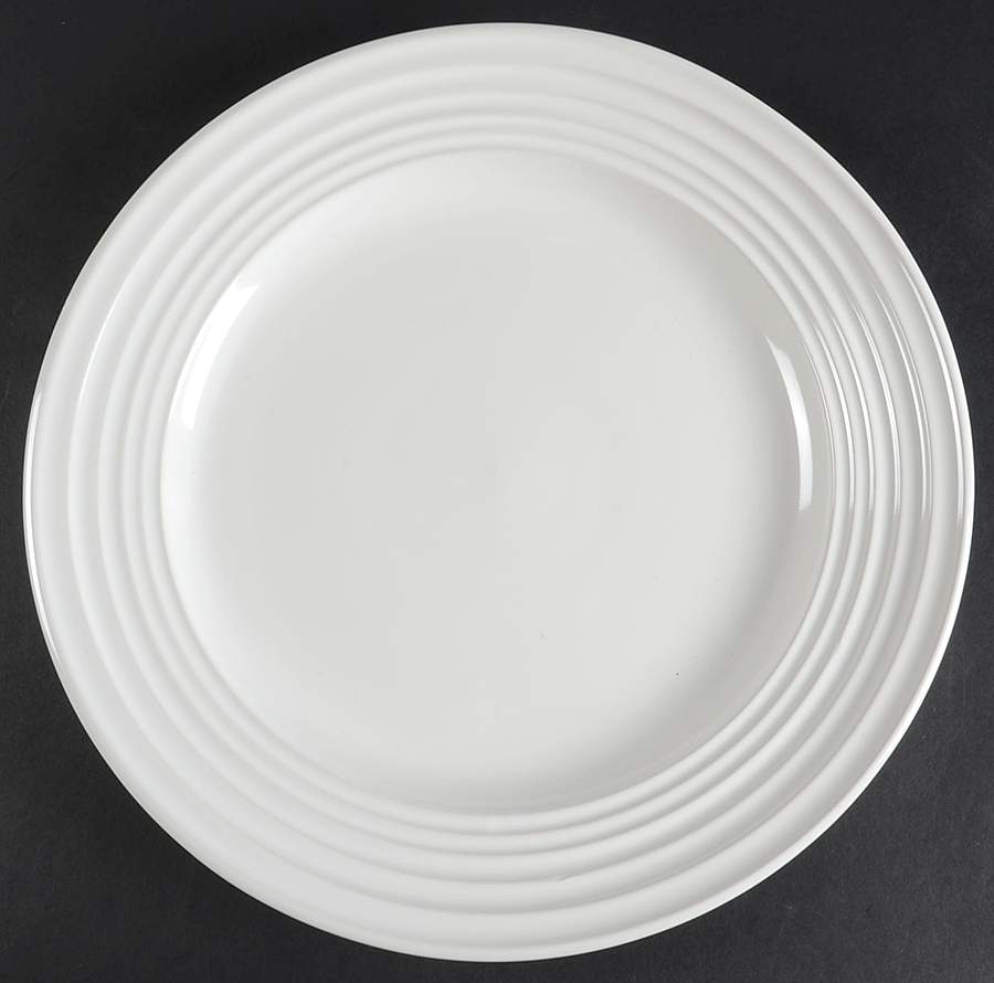 Stanza White 13" Chop Plate (Round Platter) by Gibson Designs-1