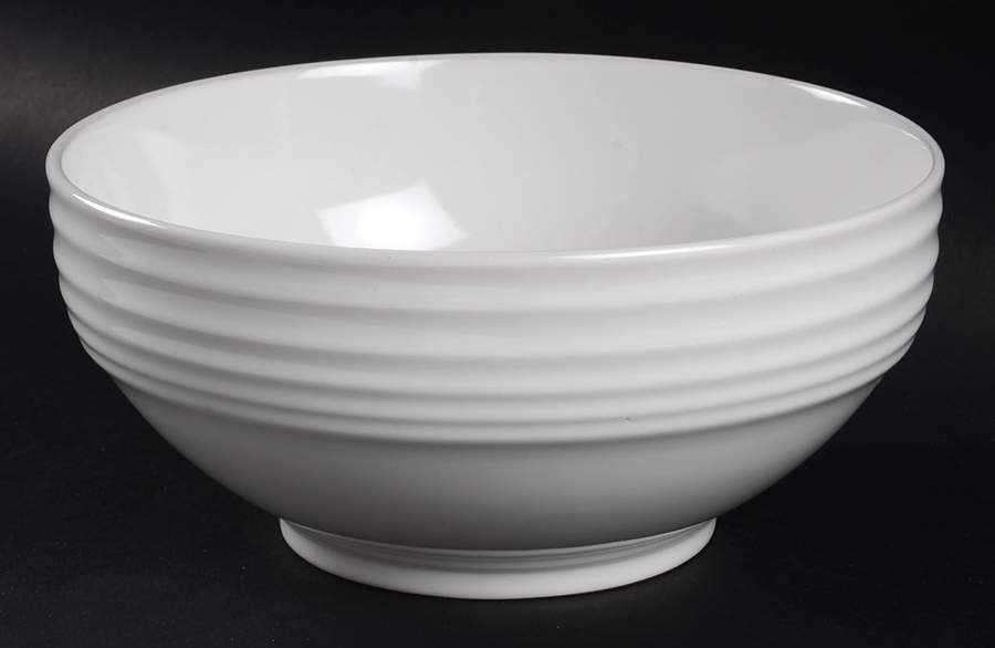 Stanza White 7" Salad Serving Bowl by Gibson Designs-1