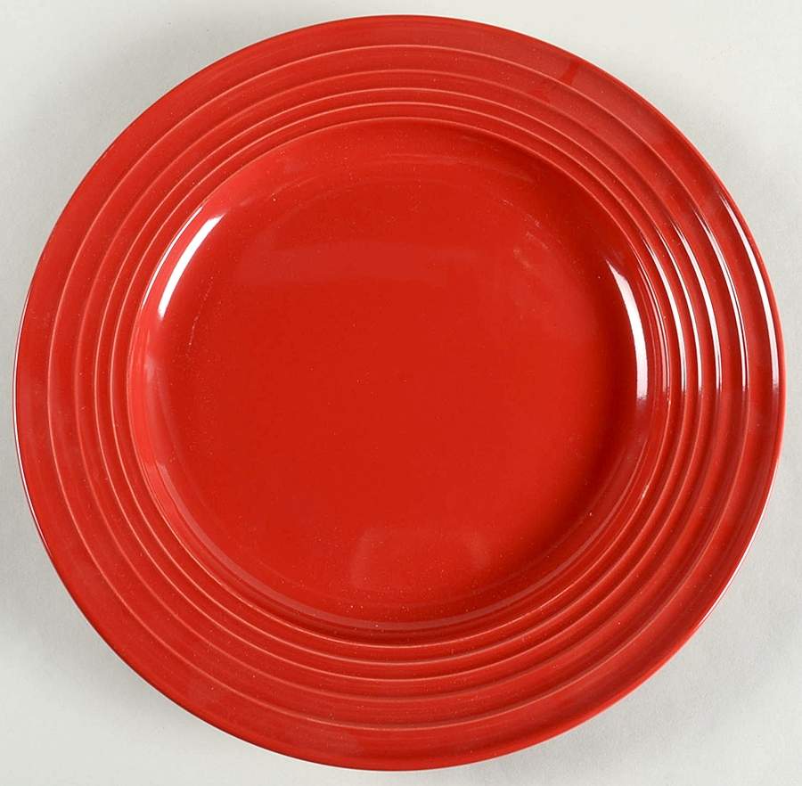 Stanza Red Dinner Plate by Gibson Designs-1