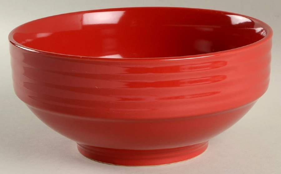 Stanza Red 9" Round Serving Bowl by Gibson Designs-1