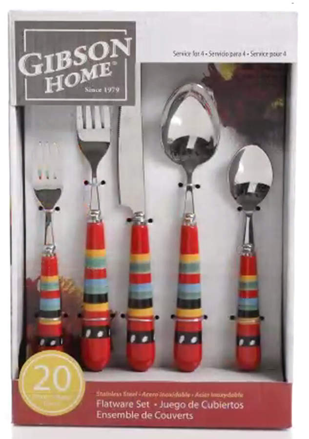 Pueblo Springs 20-Piece Flatware Set (4 5-Piece Place Settings) by Gibson Designs-1