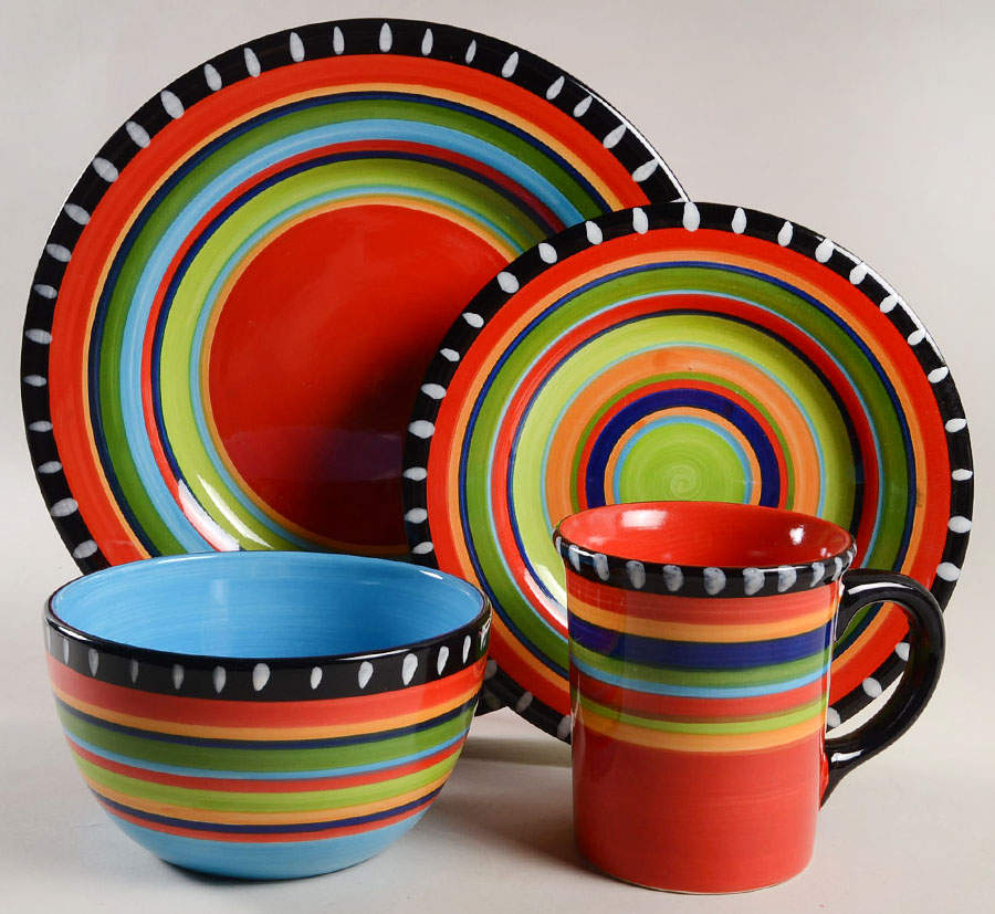 Pueblo Springs 4 Piece Place Setting by Gibson Designs-1